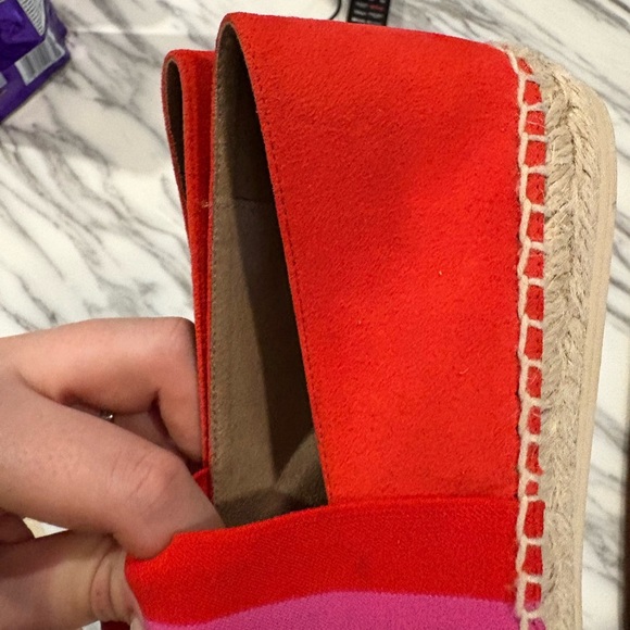 EUC-$500 STELLA MCCARTNEY Logo Bicolor Striped Espadrilles Cap Toe Flats - Picture 8 of 14